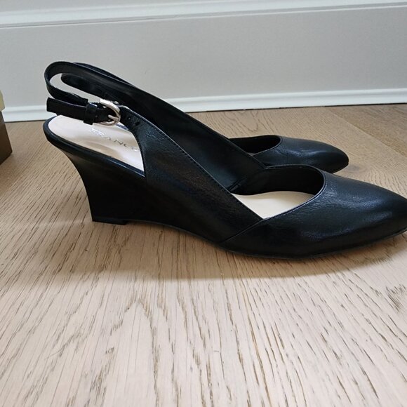 New Franco Sarto Size 7 Wedge Heel Sling Backs - Picture 5 of 15